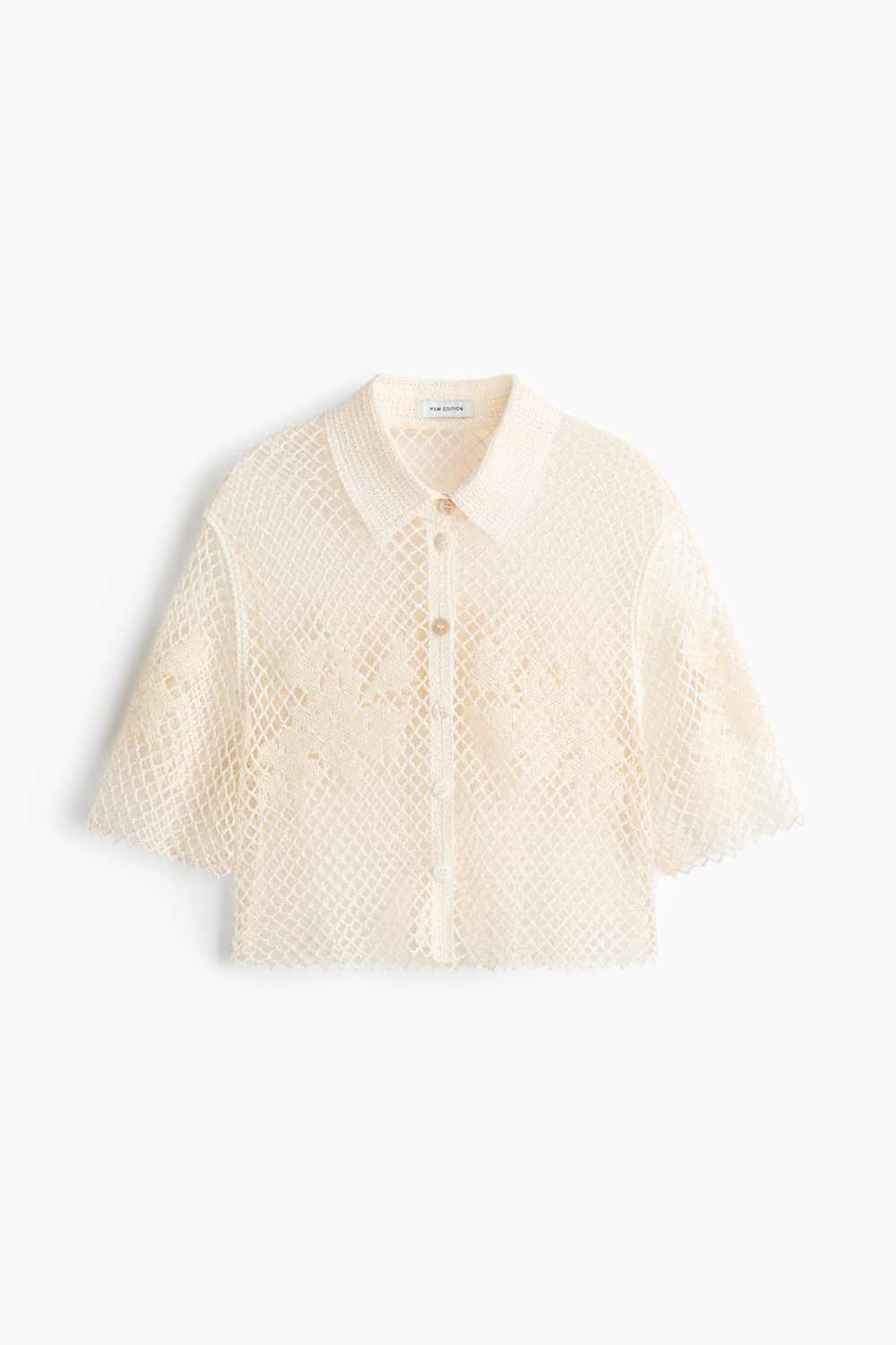 Рубашка с бисером, имитирующая вязание крючком - H&M