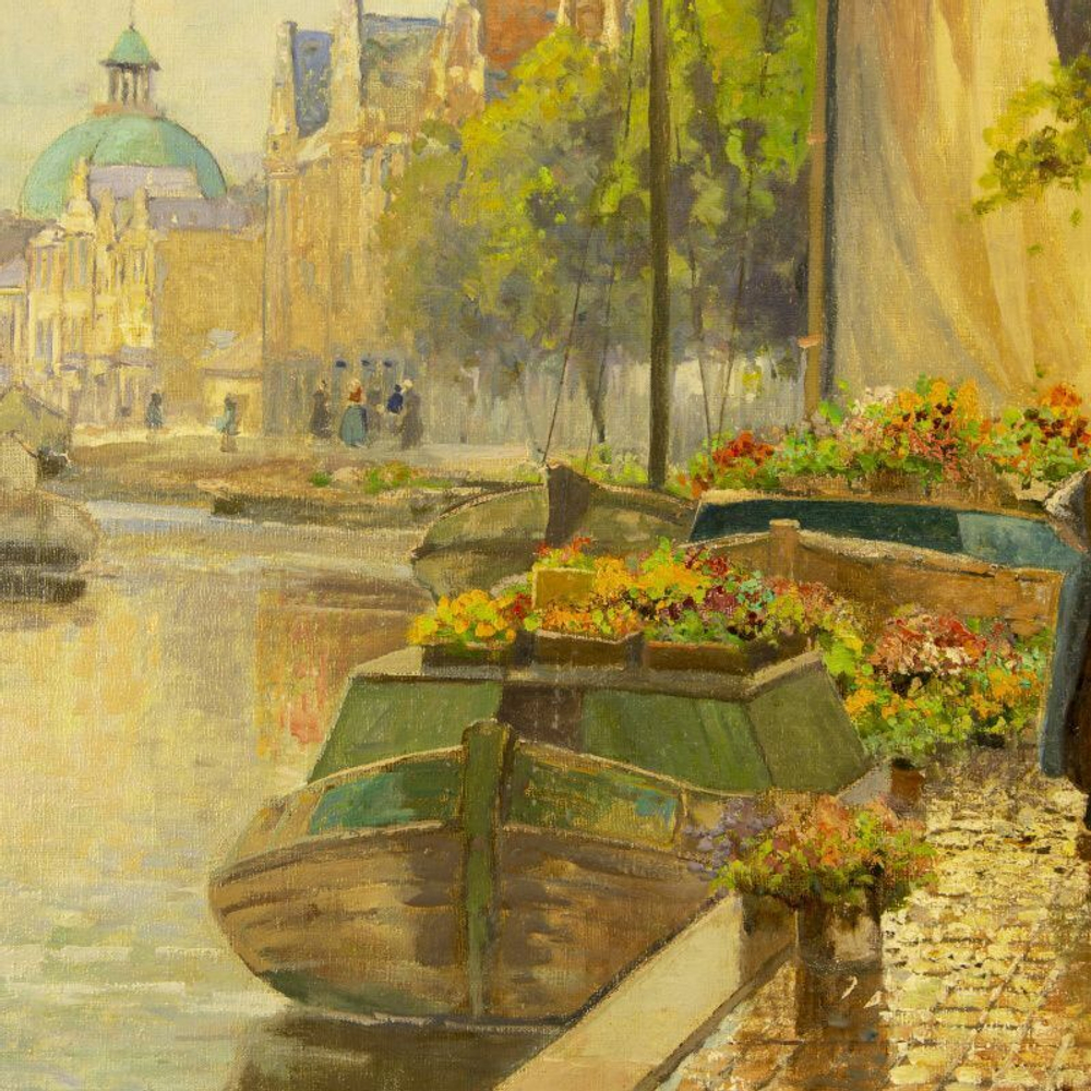 Картина «Рынок цветов в Амстердаме (Blumenmarkt)»