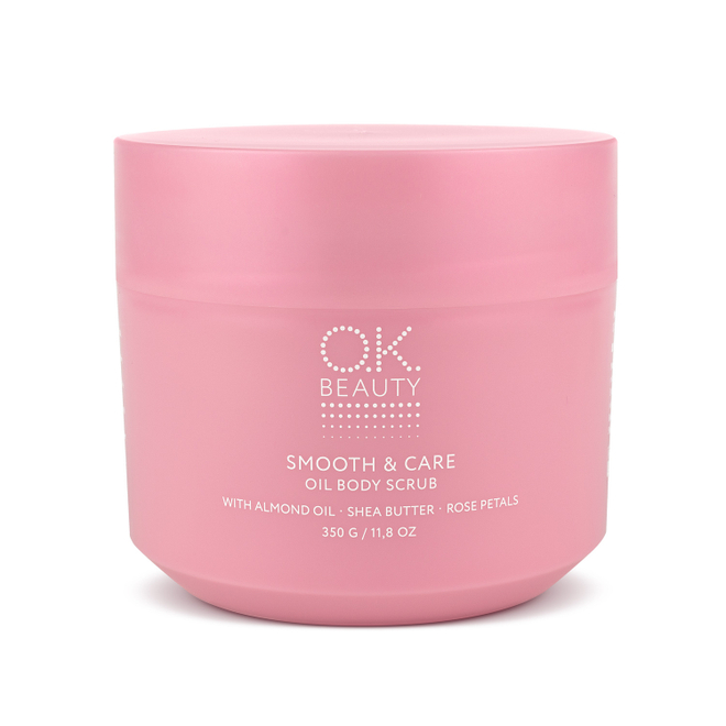 Увлажняющий и разглаживающий скраб для тела OK BEAUTY SMOOTH & CARE OIL BODY SCRUB