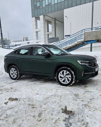 Volkswagen Teramont оклейка в цветной полиуретан Carbins PPF Matte Dark Green MF-16D 😃 антигравийная защита кузова 💚