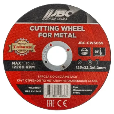 Круг отрезной по металлу и нержавеющей стали 125x1.2x22.2мм JBC JBC-CW505S