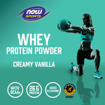 NOW Foods, Sports, сывороточный протеин в порошке, сливочная ваниль, 907 г (2 фунта)