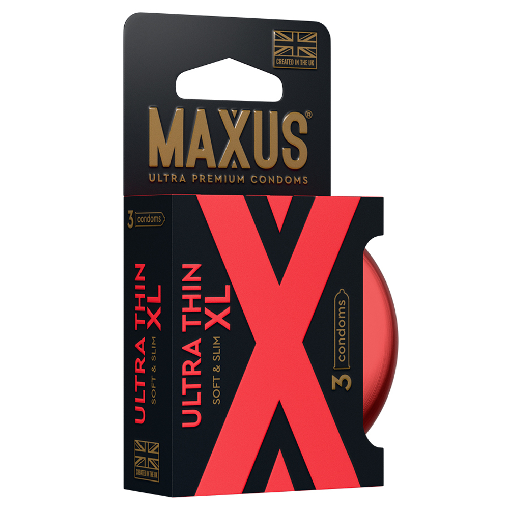 Ультратонкие увеличенные презервативы в железном кейсе Maxus Ultra Thin XL X-Edition 3шт