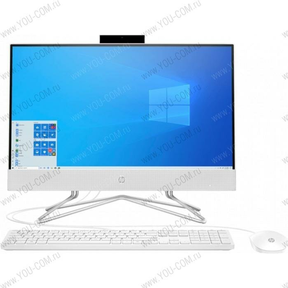 Моноблок HP 22-df0045ur. Конфигурация: AMD Ryzen 3 3250U 2.6 ГГц/4 ГБ/128 ГБ SSD/Windows 10 Домашняя/21.5"/1920х1080 пикс.