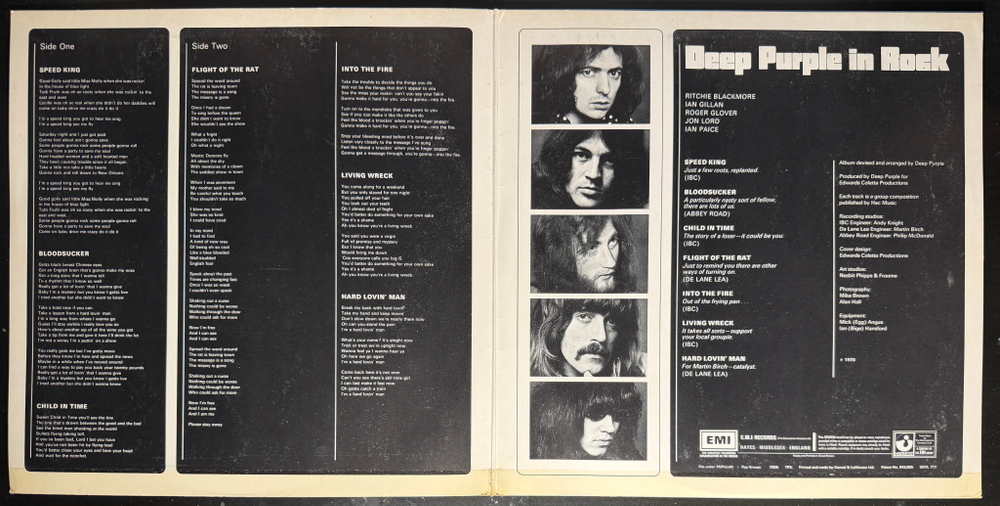 Deep Purple ‎– Deep Purple In Rock (Англия 1970г.)
