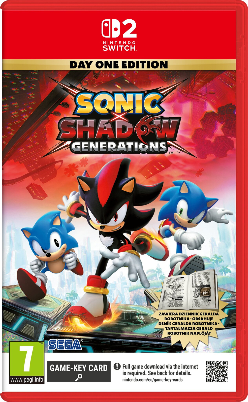 Sonic x Shadow Generations (ключ-карта для Nintendo Switch 2, интерфейс и субтитры на русском языке)
