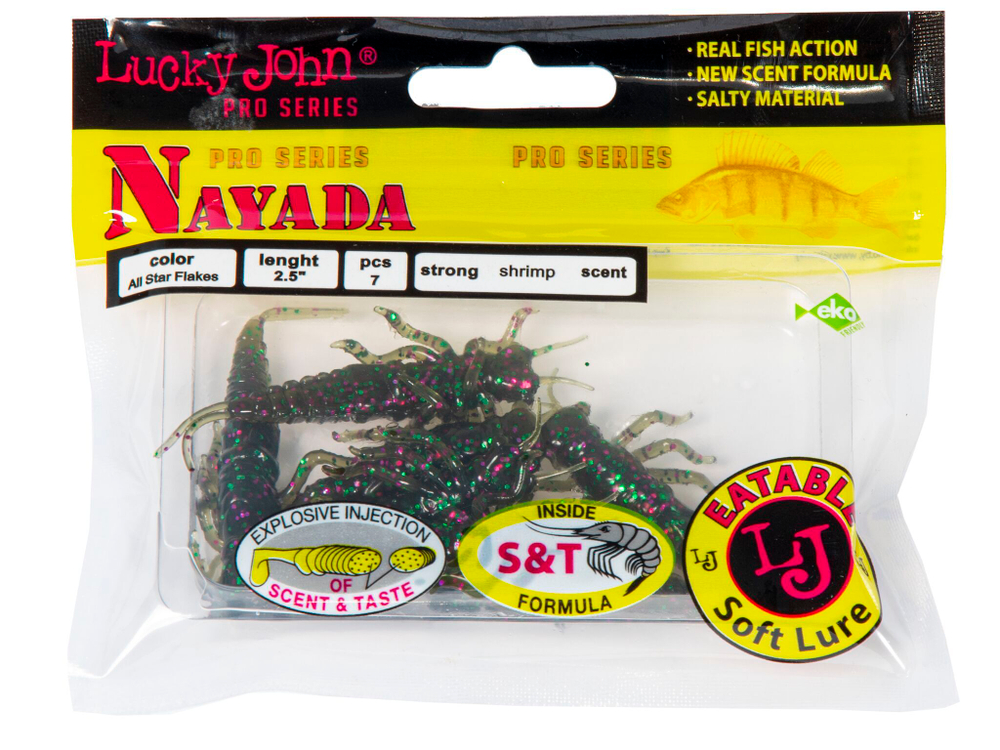 Твистеры съедобные  LJ Pro Series NAYADA 3.0in (7,62 см), цв. S21, 7 шт.