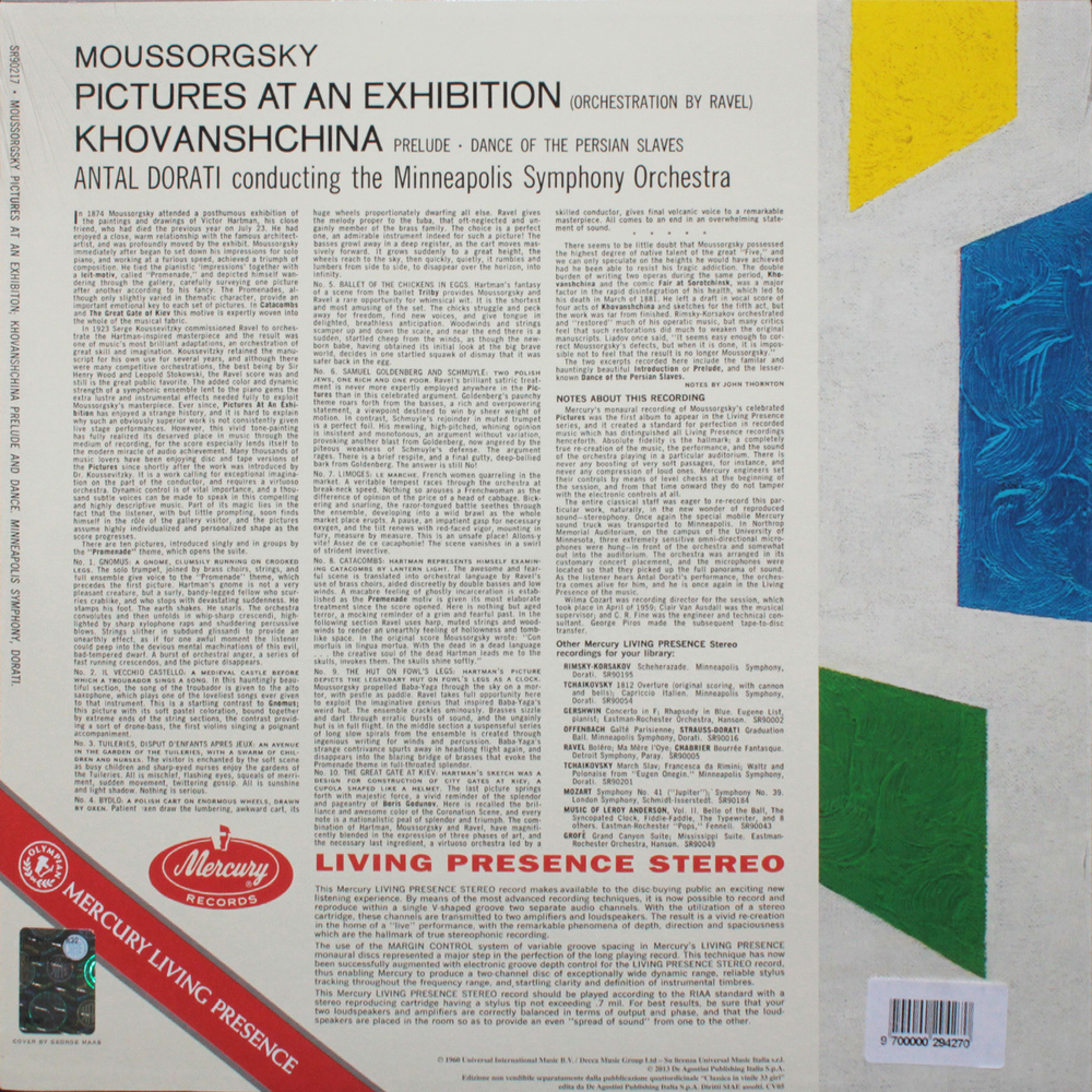 Antal Dorati, Minneapolis Symphony Orchestra  / Mussorgsky: Pictures At An Exhibition (LP)