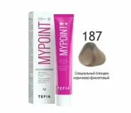 Перманентная крем-краска для волос Tefia MY Mypoint, 187 специальный блондин коричнево-фиолетовый, 60 мл