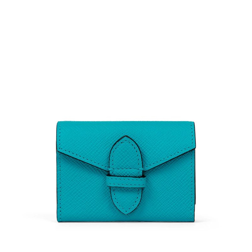 Smythson Чехол для игральных карт Single Playing Cards Case in Panama, Turquoise (бирюзовый / Turquoise)