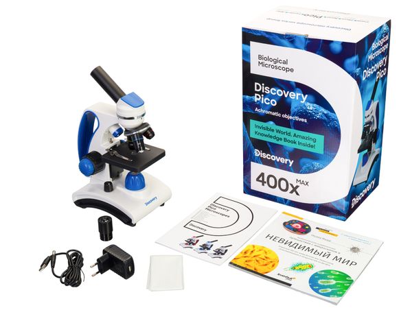 Микроскоп Levenhuk Discovery Pico с книгой