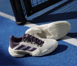 Женские теннисные кроссовки Adidas Barricade 13 W - core white/powder plum/aurora plum