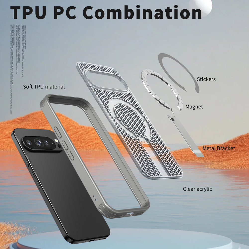Прозрачный чехол Mesh Pro Magnetic Case для Google Pixel 9 Pro XL