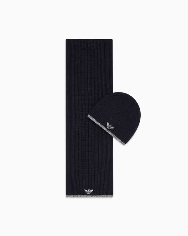 Набор (шапка, шарф) мужской EMPORIO ARMANI