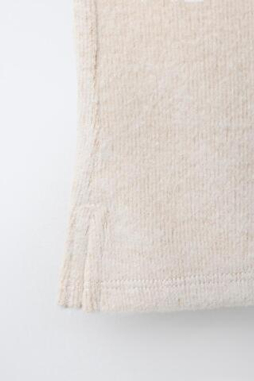 ZARA ТРИКОТАЖНЫЕ БРЮКИ FLARE С БАНТАМИ SOFT TOUCH, ПЕСОЧНЫЙ МЕЛАНЖ