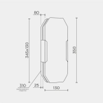 Настенный светильник MODESTYLE MS.225.350 BS