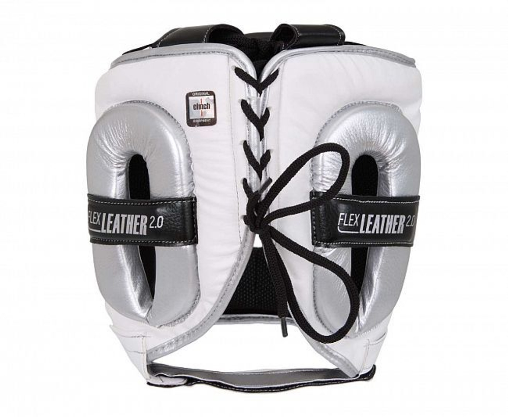 Шлем для единоборств с бампером Clinch Face Guard бело-серебристый C149