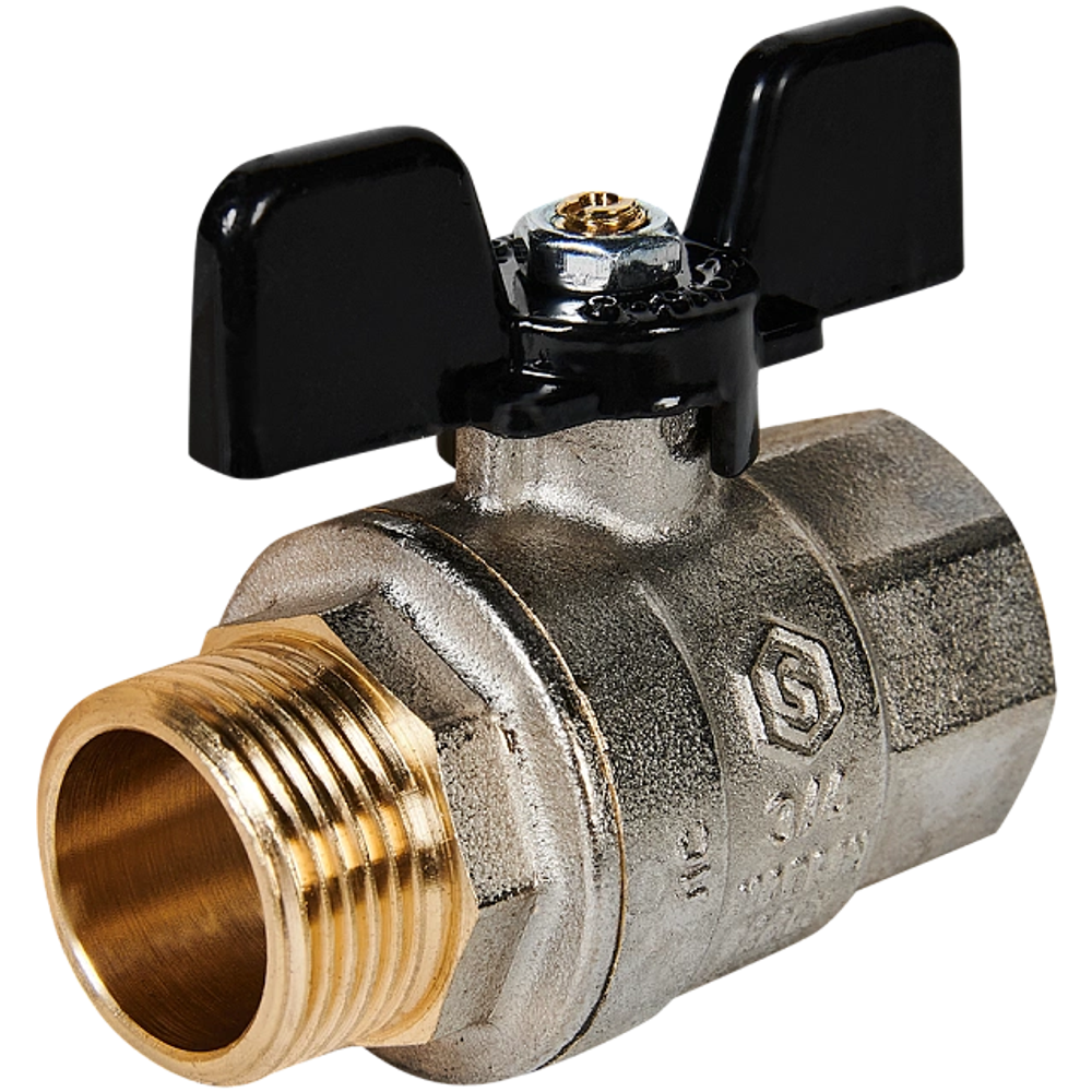 Кран шар.  3/4"ВН б. STOUT PN40 (полнопроходной)