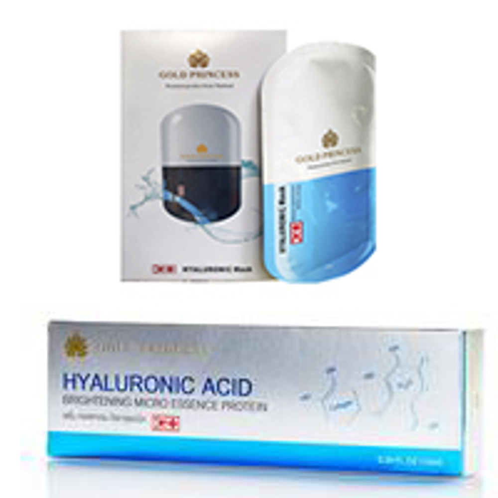 Тканевая маска для лица с гиалуроновой кислотой Gold Princess Hialuronic Mask