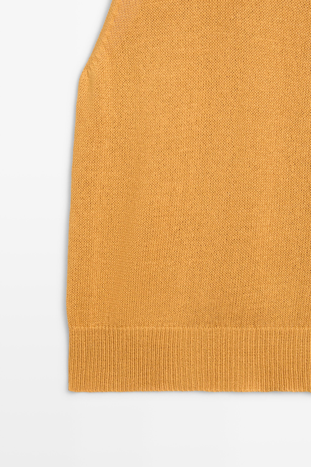Massimo Dutti Вязаный топ без рукавов с горловиной халтер, желтый