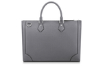 LOUIS VUITTON Taïga Cow Leather Portable One Shoulder Crossbody Briefcase Men"s Gray