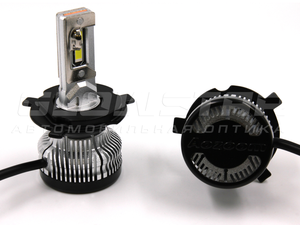 Светодиодные лампы Aozoom P8/H4 с радиатором 12V 20W 2950Lm (комплект, 2шт)