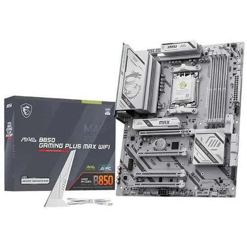 Материнская плата MSI MAG B850 GAMING PLUS MAX WIFI (rev 1.1) (AM5/AMD B850/4xDDR5/PCI-Ex16/M.2/SB/Wi-Fi/BT/GLAN/DP/ATX)
