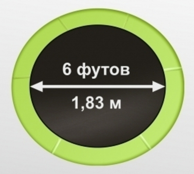 ARLAND Батут 6FT с внутренней страховочной сеткой и лестницей (Light green)