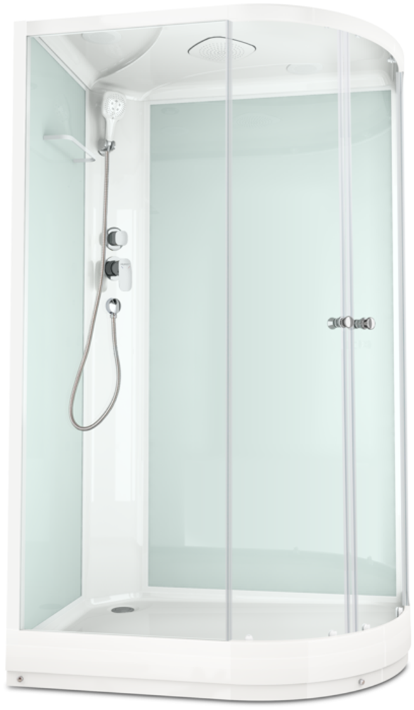 Душевая кабина DOMANI-Spa Delight 128 L, левая,низ. поддон,мат,120х80х218