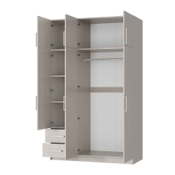 Шкаф 3-х ств.с ящиками1Ширина, мм 1290 Высота, мм 2100 Глубина, мм 560