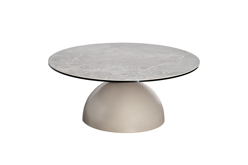 Стол журнальный Garda Decor, керамика Август Серый (Augustus Gray) d90*39 см