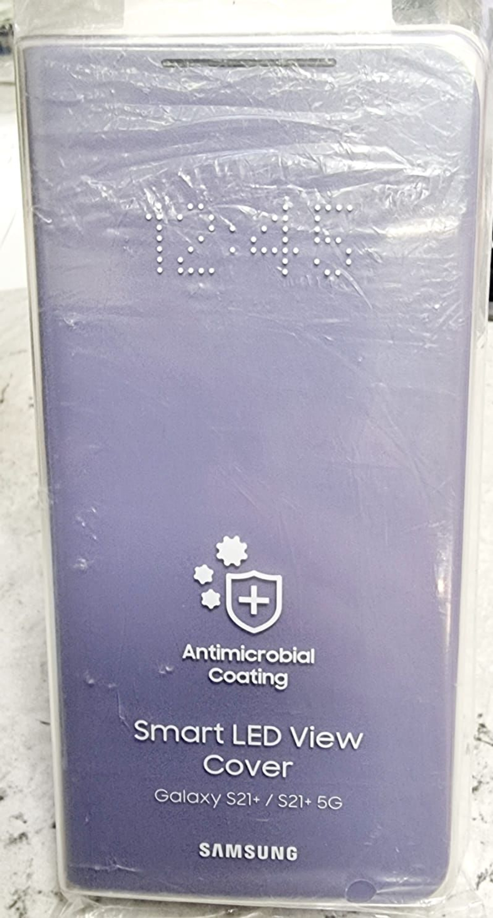 Защитный чехол Samsung Galaxy S21+ LED View Cover, фиолетовый (Из Финляндии). Товар уцененный