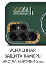 Дизайнерский чехол из мягкого пластика для SAMSUNG GALAXY S25 ULTRA с MagSafe и усиленной защитой камеры
