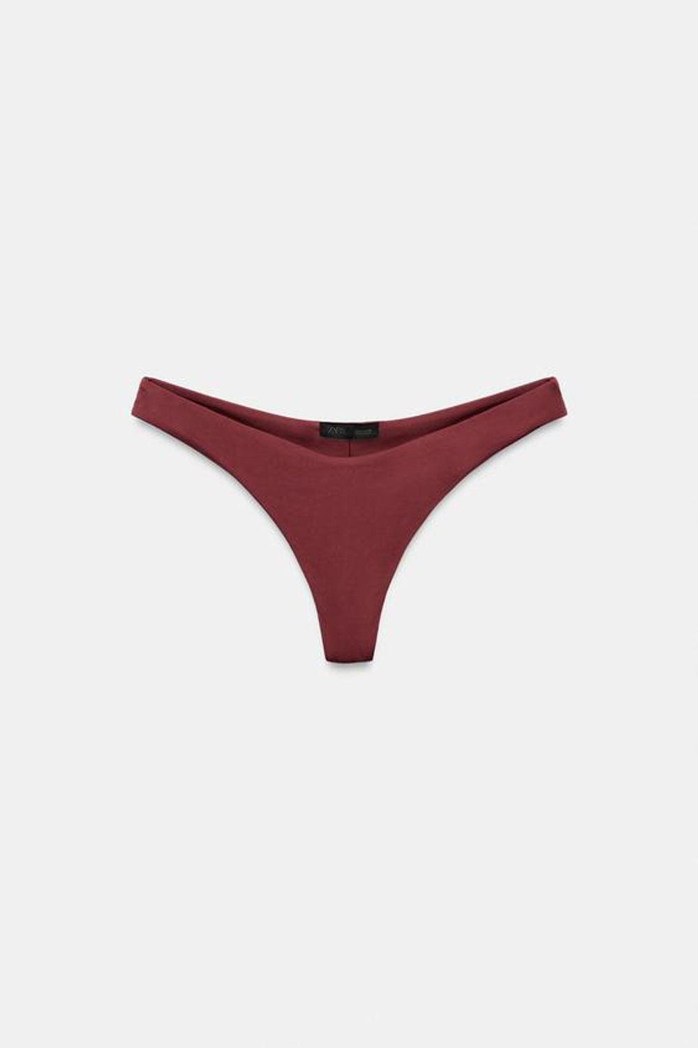 ZARA ПЛАВКИ-БИКИНИ СО СБОРКАМИ, КОРИЧНЕВЫЙ
