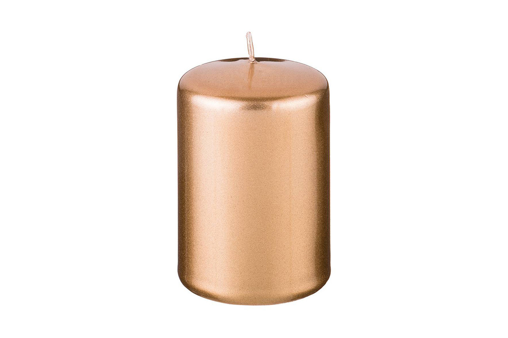 Свеча декоративная 5.8x9см Garda Decor золотой металлик
