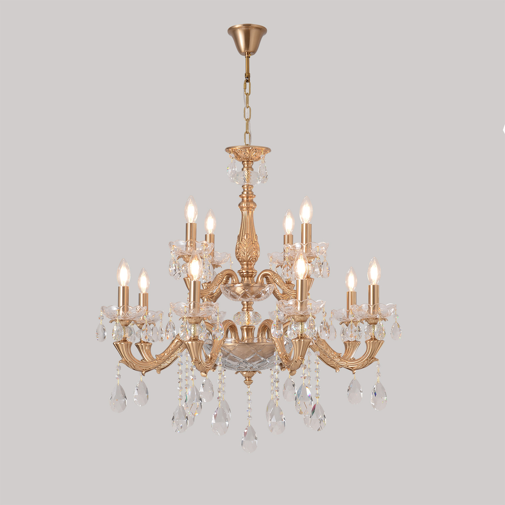 Подвесная люстра Crystal Lux ELIZABETH SP8+4 BRASS