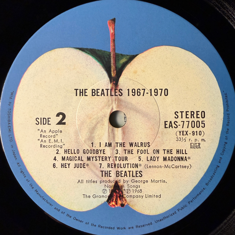 The Beatles ‎– 1967-1970 2LP (Япония 1976г.)