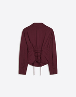 Женская рубашка с корсетным эффектом и длинными рукавами - BERSHKA