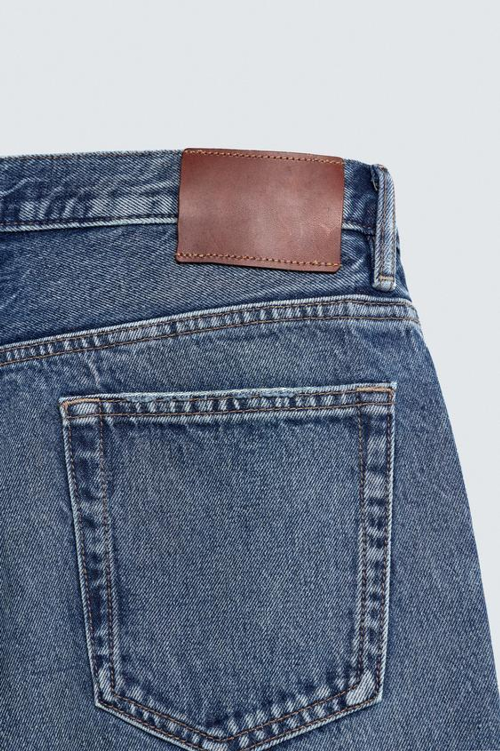 ZARA ДЖИНСЫ STRAIGHT FIT, СИНИЙ