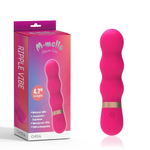Розовый фигурный мини-вибратор Ripple Vibe - 11,9 см. (Цвет: розовый)