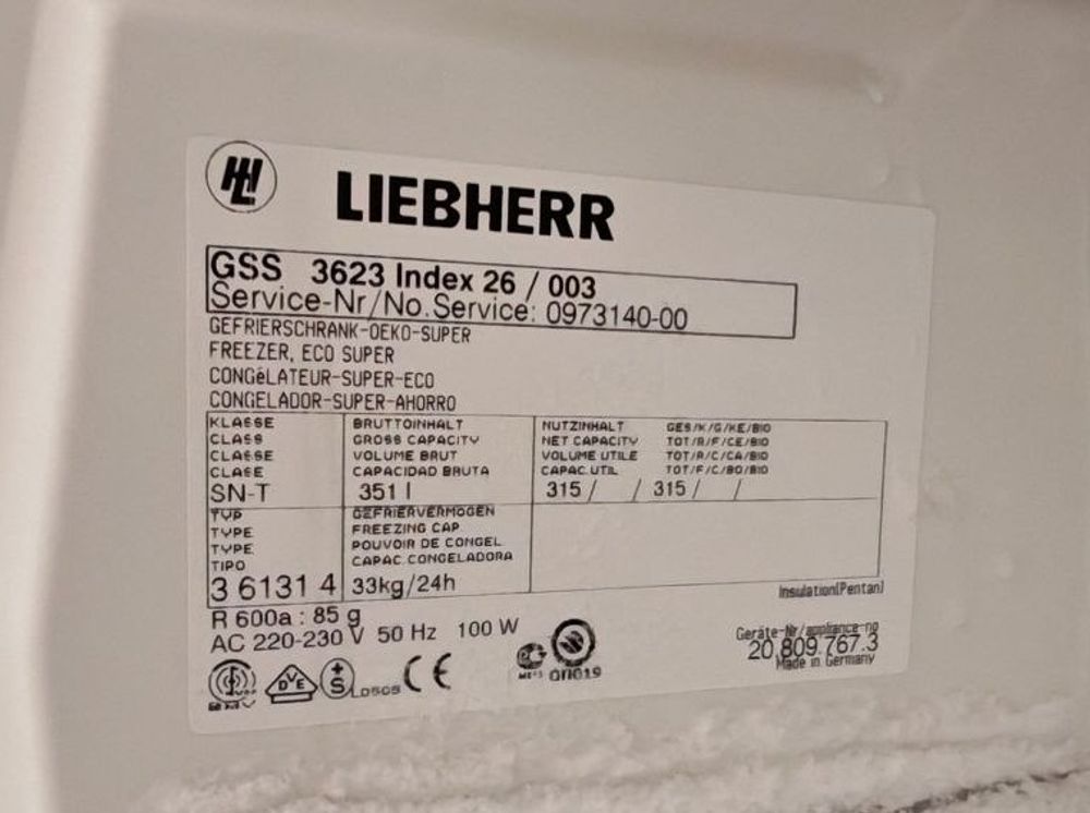 Уплотнитель для морозильника Liebherr GSS 3623 Index 26/003 размер 1700*640 мм (012 АНАЛОГ)