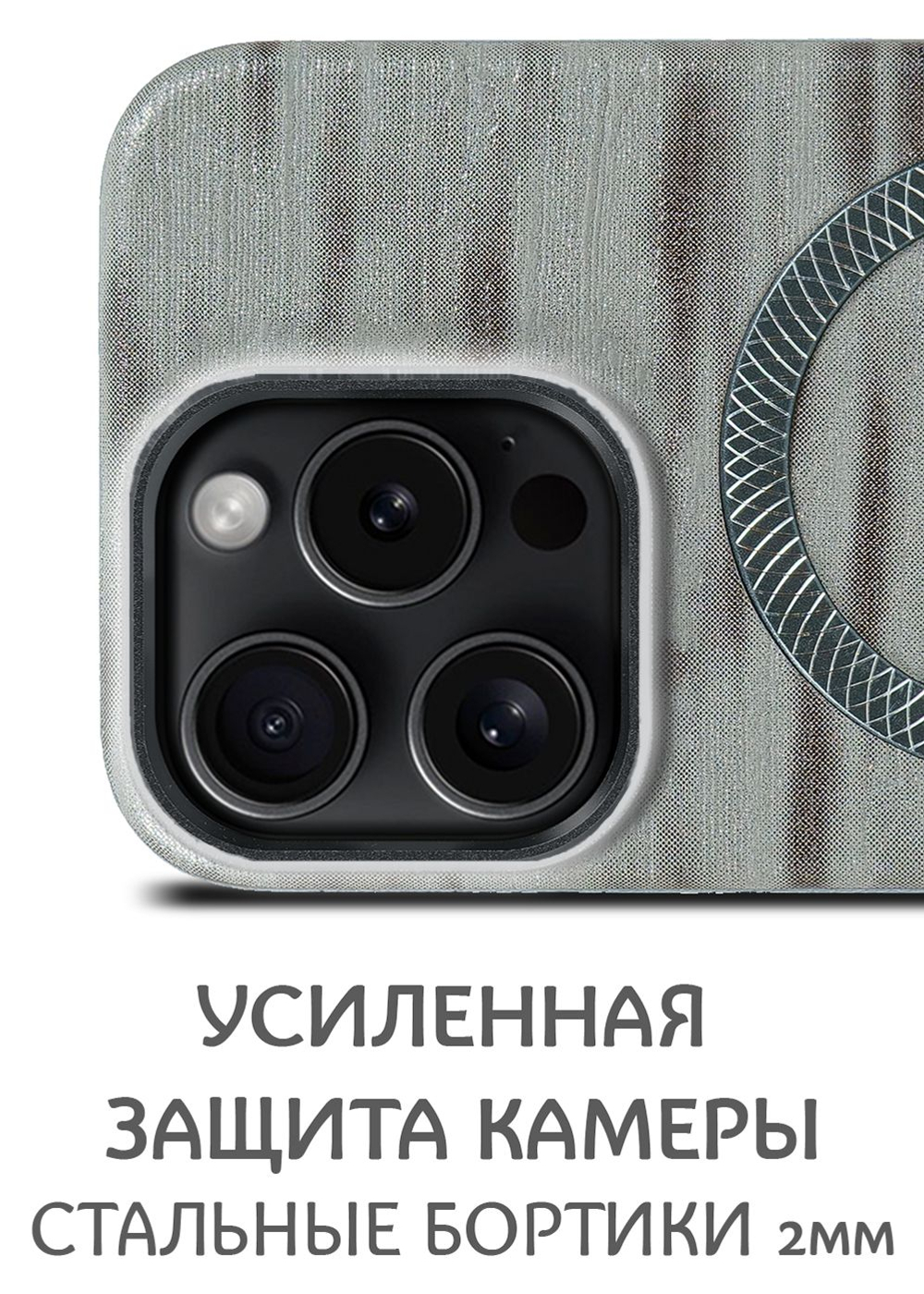 Дизайнерский чехол для IPHONE 15 PRO MAX с поддержкой беспроводной зарядки