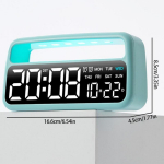 Часы-будильник календарь настольные LED 5520 White