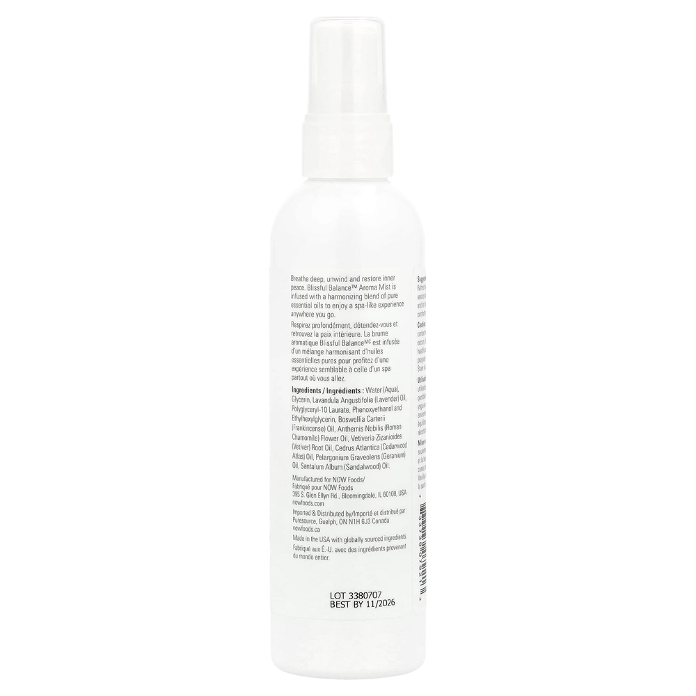 NOW Foods, Essential Oils, ароматический спрей Blissful Balance ™, 118 мл (4 жидк. Унции)