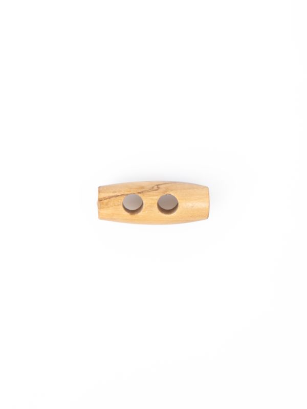 Пуговица-клевант (бочонок) Concept Button of Olive Wood, размер 40, дерево, цвет натуральный, 15 шт
