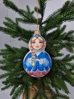 Матрешка стеклянная  Снегурочка