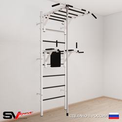 Шведская стенка Sv Sport усиленная 640 (Турник рукоход/Брусья/Канат)