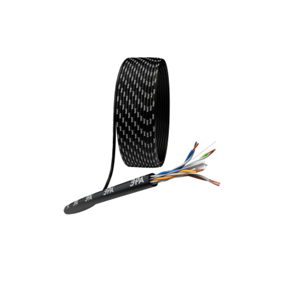 Кабель витая пара ЭРА U/UTP 4x2x23 AWG Cat 6 CU PVC 305 метров | Электротовары