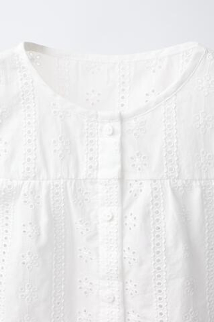 ZARA РУБАШКА С ВЫШИВКОЙ В РОМАНТИЧЕСКОМ СТИЛЕ, БЕЛЫЙ