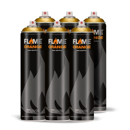 Комплект из 6ти баллонов FLAME - 600мл (Золото)